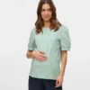 Camicia dalla vestibilità regolare con scollo rotondo e maniche a palloncino