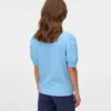 Camicia dalla vestibilità regolare con scollo rotondo e maniche a palloncino