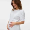 Camicia dalla vestibilità regolare con scollo rotondo e maniche a palloncino