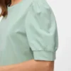 Camicia dalla vestibilità regolare con scollo rotondo e maniche a palloncino
