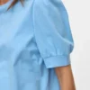 Camicia dalla vestibilità regolare con scollo rotondo e maniche a palloncino