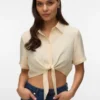 Camicie corte con colletto a camicia