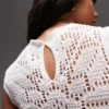 Canotta in maglieria con bordo smerlato “Stitchy” di Topshop