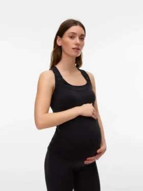 Canotta slim fit con scollo a U