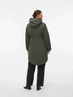 Cappotto con cappuccio foderato in pelliccia sintetica