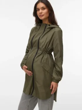 Cappotto con collo alto e polsini elasticizzati
