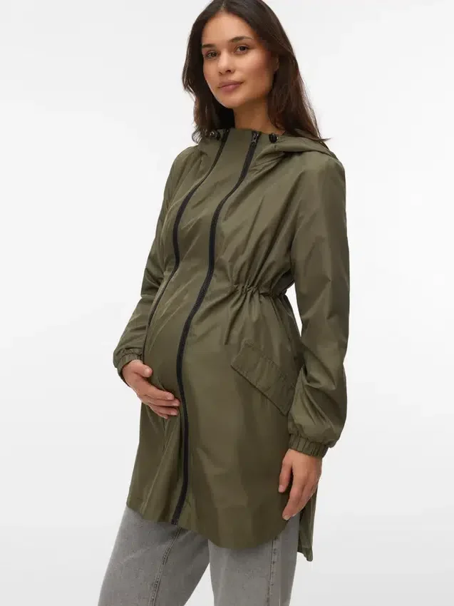Cappotto con collo alto e polsini elasticizzati Cappotto con collo alto e polsini elasticizzati