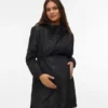 Cappotto con collo alto e polsini elasticizzati