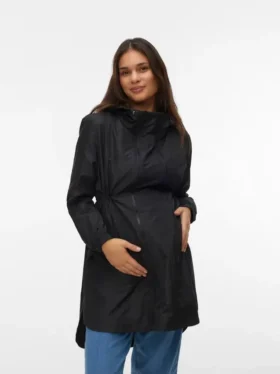 Cappotto con collo alto e polsini elasticizzati