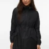 Cappotto con collo alto e polsini elasticizzati