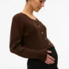 Cardigan in maglieria a vestibilità regolare con collo rotondo