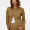Cardigan in maglieria a vestibilità regolare con collo rotondo