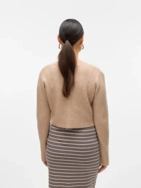 Cardigan in maglieria a vestibilità regolare con collo rotondo