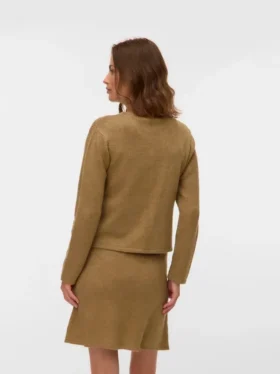 Cardigan in maglieria a vestibilità regolare con collo rotondo