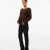 Cardigan in maglieria a vestibilità regolare con collo rotondo