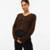 Cardigan in maglieria a vestibilità regolare con collo rotondo