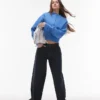 Cardigan Topshop in maglieria, aderente in vita