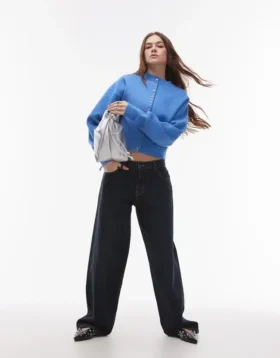 Cardigan Topshop in maglieria, aderente in vita