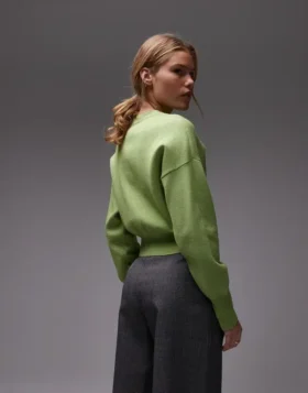 Cardigan Topshop in maglieria, aderente in vita