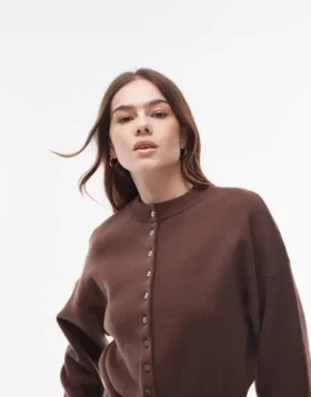 Cardigan Topshop in maglieria, aderente in vita