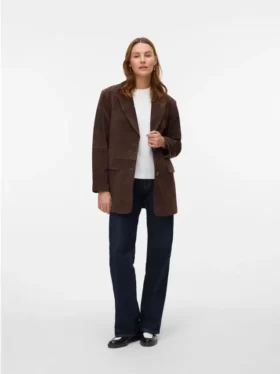 Giacca in pelle scamosciata Vmpernille