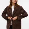 Giacca in pelle scamosciata Vmpernille