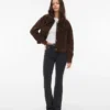 Giacca in pelle scamosciata Vmroycestine