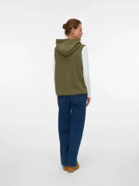 Gilet in maglieria con cappuccio dalla vestibilità regolare