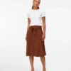 Gonna midi a vita alta in velluto a coste Vmvilja