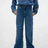 Jeans a vita alta e gamba larga Vmdaisy