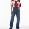 Jeans a vita alta e taglio dritto di Topshop