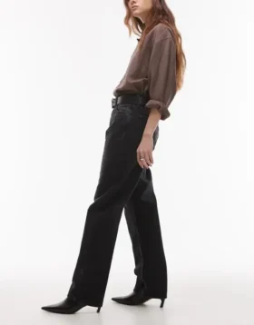 Jeans a vita alta e taglio dritto di Topshop