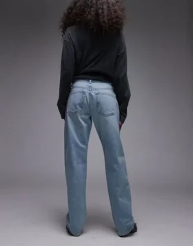 Jeans a vita alta e taglio dritto di Topshop