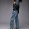 Jeans a vita alta e taglio dritto di Topshop