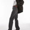 Jeans a vita alta e taglio dritto di Topshop