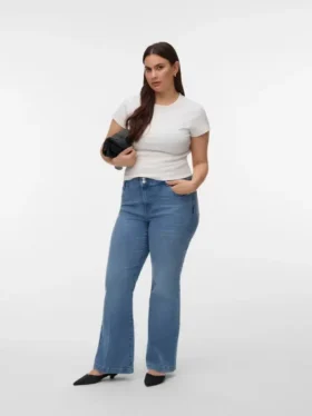 Jeans a vita alta e taglio svasato Vmctanna
