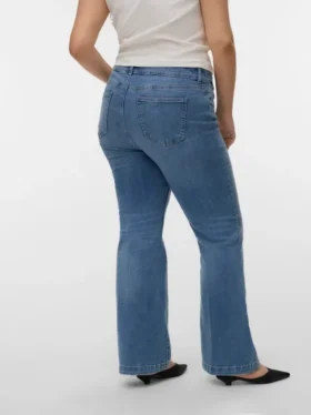 Jeans a vita alta e taglio svasato Vmctanna
