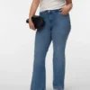 Jeans a vita alta e taglio svasato Vmctanna