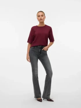 Jeans a vita alta e taglio svasato Vmgigi