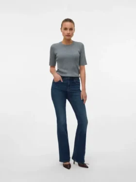 Jeans a vita alta e taglio svasato Vmgigi