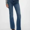 Jeans a vita alta e taglio svasato Vmselina