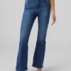 Jeans a vita alta e taglio svasato Vmselina