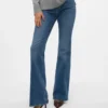 Jeans a vita alta e taglio svasato Vmselina