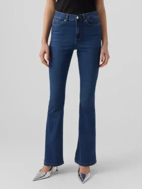 Jeans a vita alta e taglio svasato Vmsiga