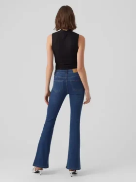 Jeans a vita alta e taglio svasato Vmsiga