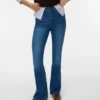 Jeans a vita alta e taglio svasato Vmsiga