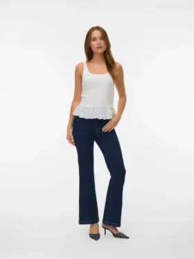 Jeans a vita alta e taglio svasato Vmtanna
