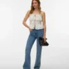 Jeans a vita alta e taglio svasato Vmtanna