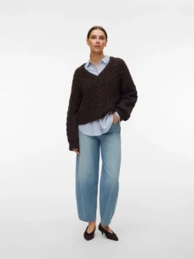 Jeans a vita alta e vestibilità ampia Vmbillie