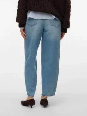 Jeans a vita alta e vestibilità ampia Vmbillie